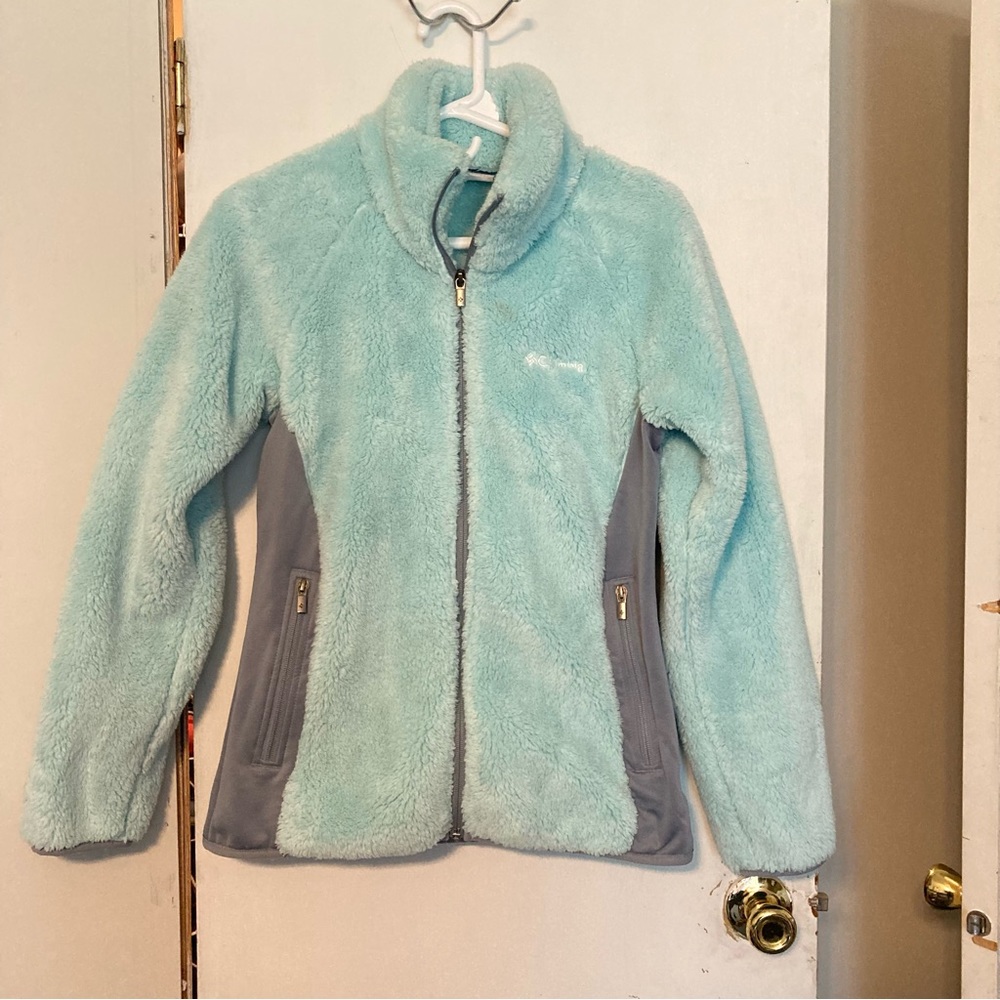 Columbia NWOT Mint and Grey Sherpa Jacket